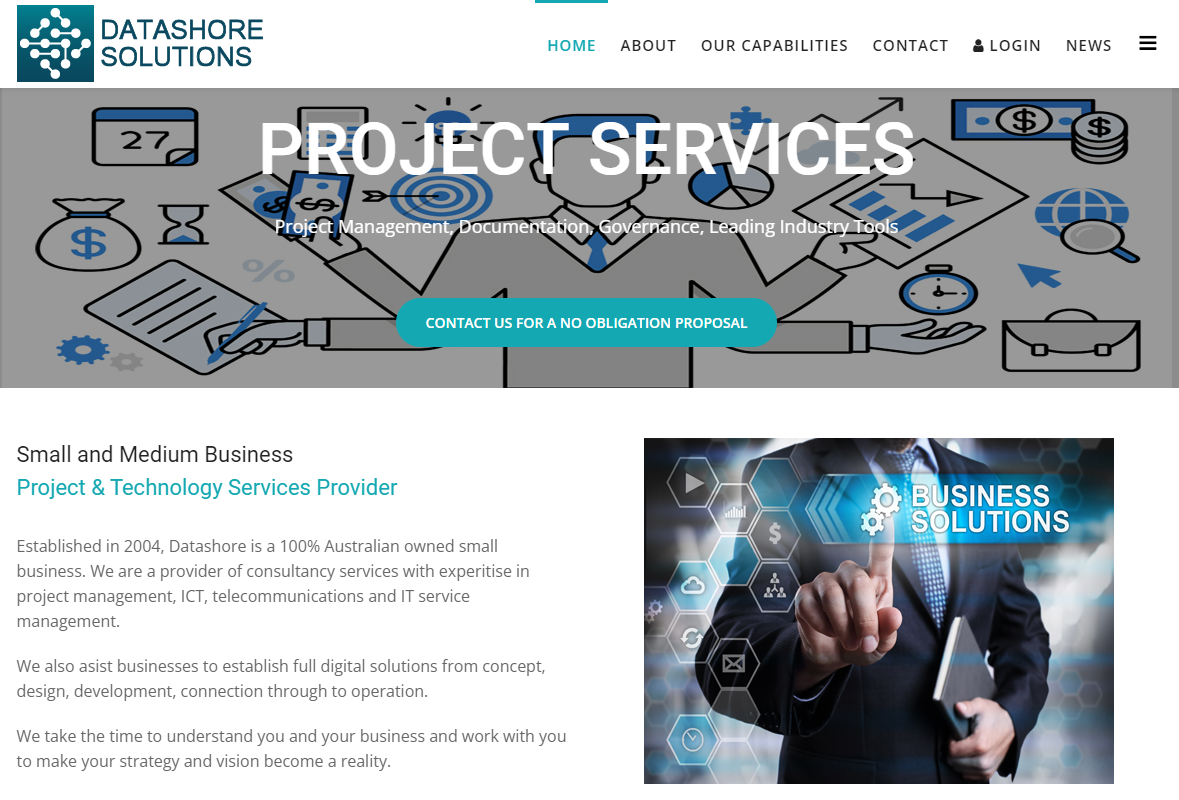 Image of main showcase website